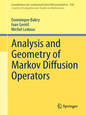cover image of Analysis and Geometry of Markov Diffusion Operators